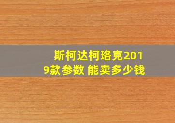 斯柯达柯珞克2019款参数 能卖多少钱